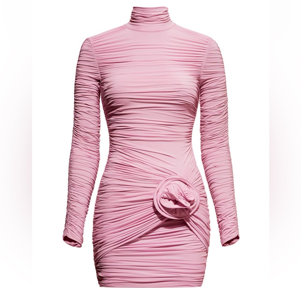 Magda Butrym for H&M Rose-appliquéd mock turtleneck dress MEDIUM NEW!